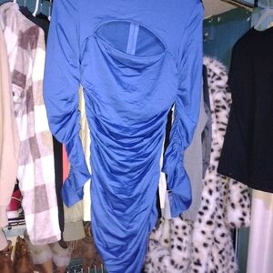 Fashion Nova Royal Blue Long Sleeve Dress